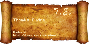 Thomka Endre névjegykártya